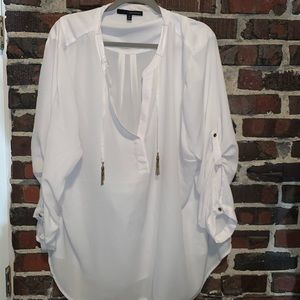 Harve Benard White Dress Top 3x super cute